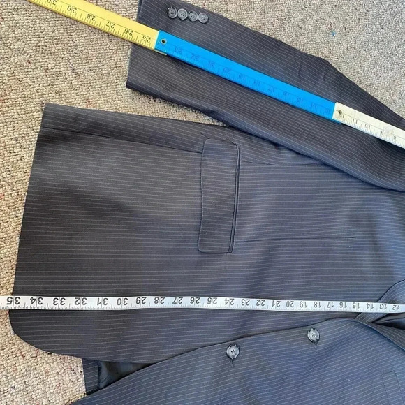 Angelo Rossi Hand Tailored Performance Stretch Charcoal Blazer Men’s Size 50 R - Picture 3 of 8